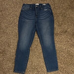 True Craft Women's Dark Blue Curvy High-Rise Skinny Jeans Size 8